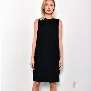 UZI NYC black Oxford wrap/boxy/ multi dress